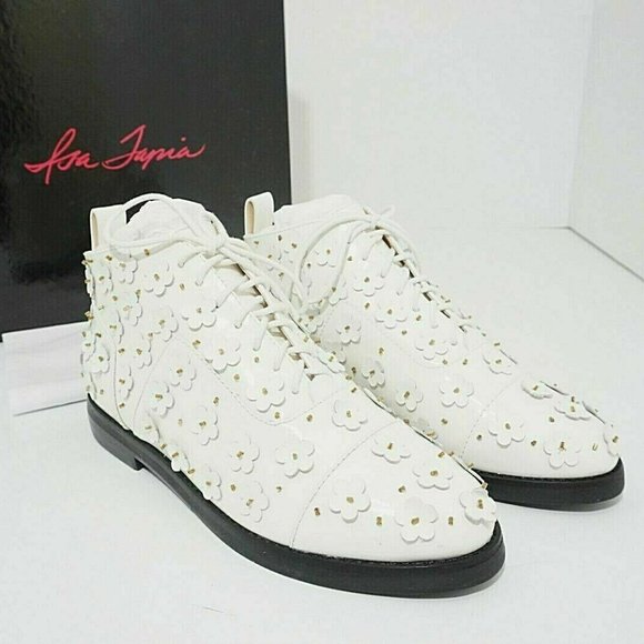 Isa Tapia Winston Floral Combat Ankle Boot Lace up - Picture 2 of 12